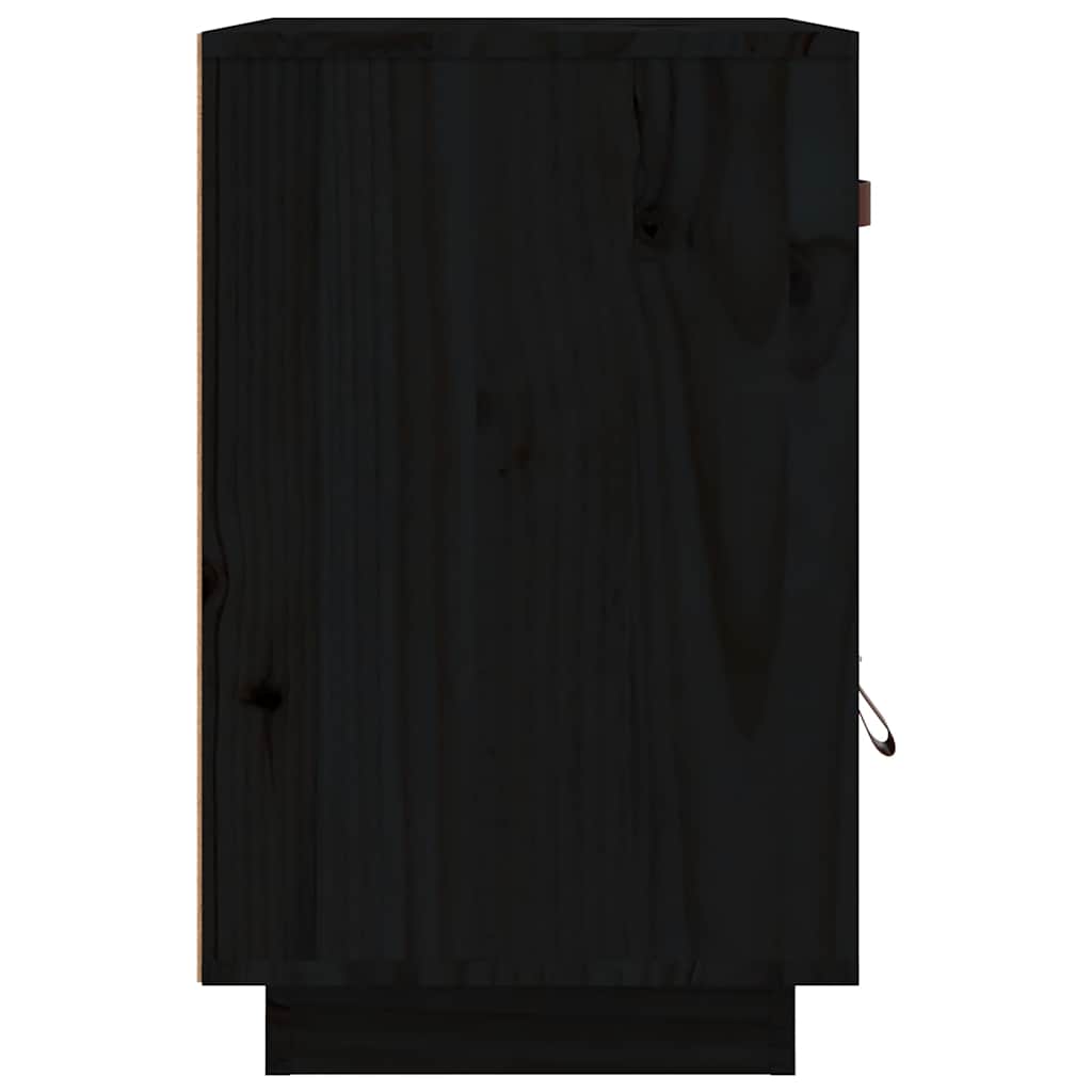 vidaXL Bedside Cabinets 2 pcs Black 40x34x55 cm Solid Wood Pine