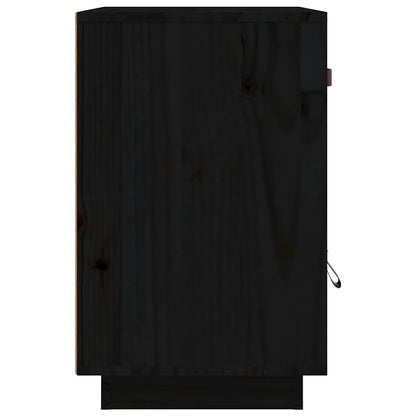 vidaXL Bedside Cabinets 2 pcs Black 40x34x55 cm Solid Wood Pine