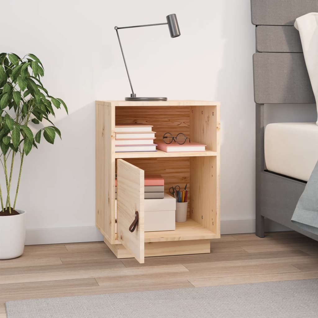 vidaXL Bedside Cabinet 40x34x55 cm Solid Wood Pine