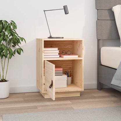 vidaXL Bedside Cabinet 40x34x55 cm Solid Wood Pine