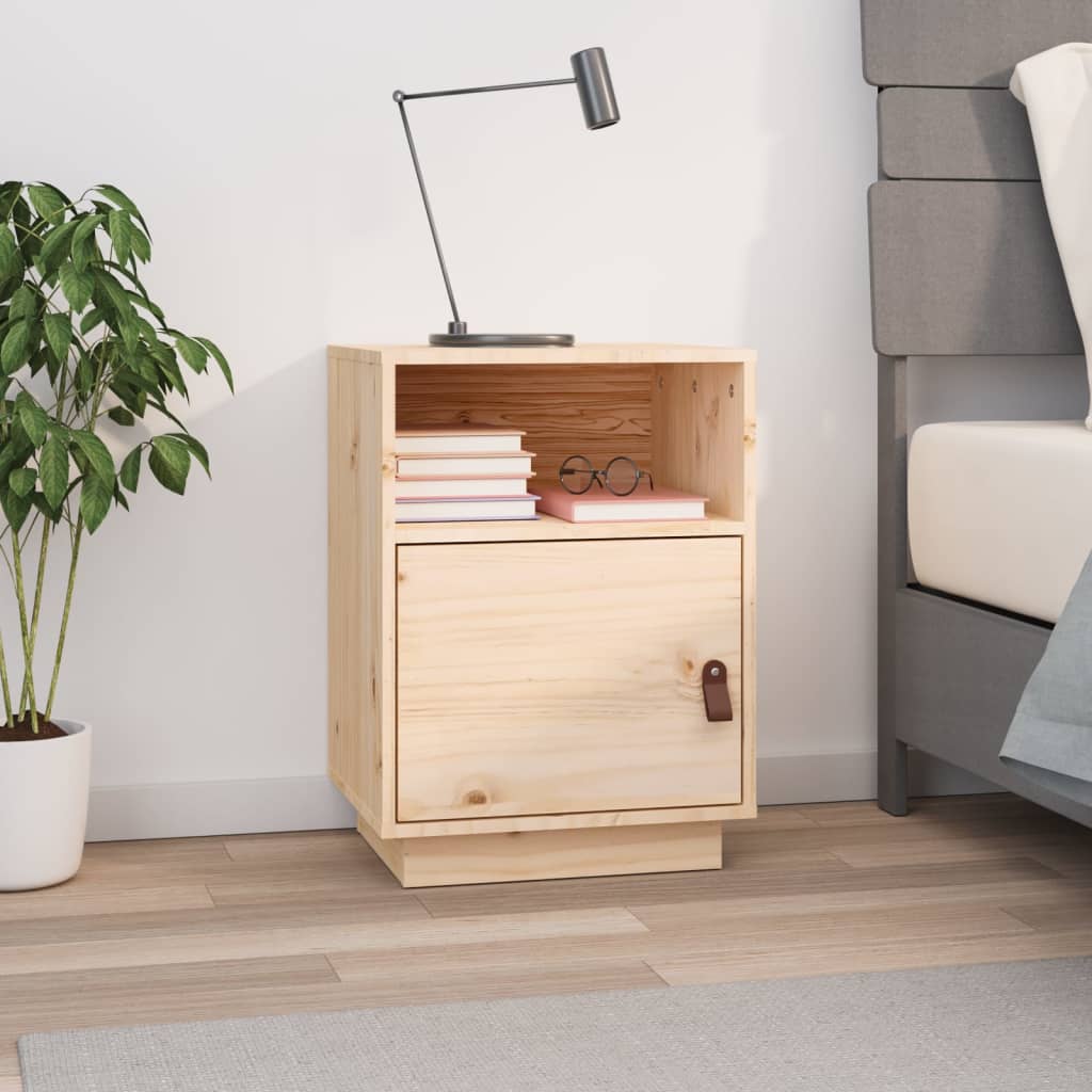 vidaXL Bedside Cabinet 40x34x55 cm Solid Wood Pine