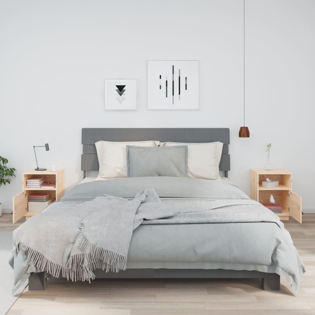 vidaXL Bedside Cabinets 2 pcs 40x34x55 cm Solid Wood Pine