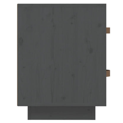 vidaXL Bedside Cabinet Grey 40x34x45 cm Solid Wood Pine