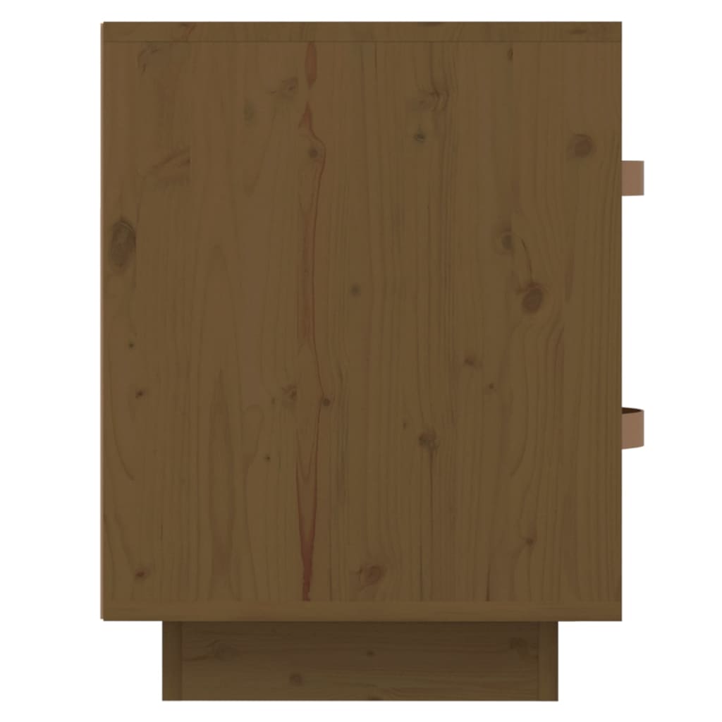 vidaXL Bedside Cabinet Honey Brown 40x34x45 cm Solid Wood Pine