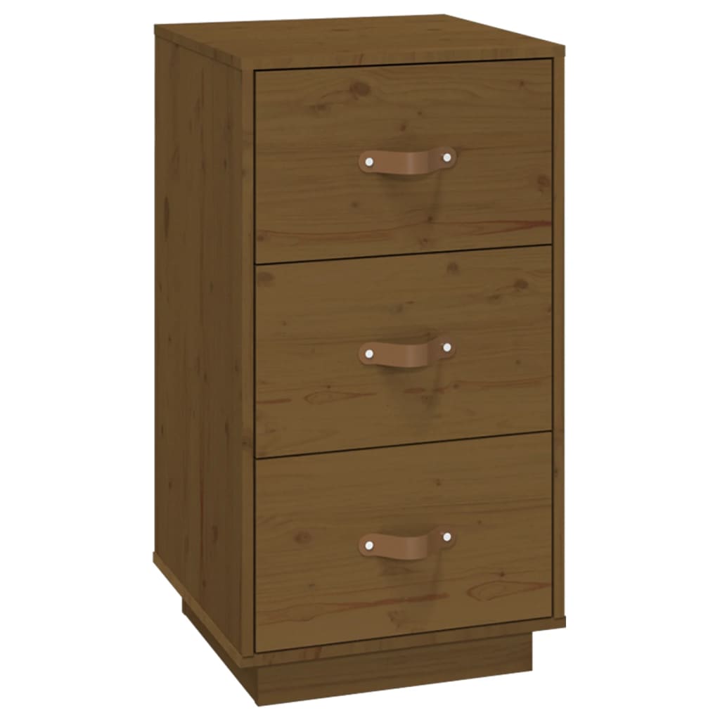 vidaXL Bedside Cabinet | Honey Brown | Solid Pine Wood | 40x40x75 cm