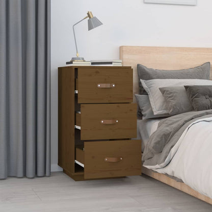 vidaXL Bedside Cabinet | Honey Brown | Solid Pine Wood | 40x40x75 cm