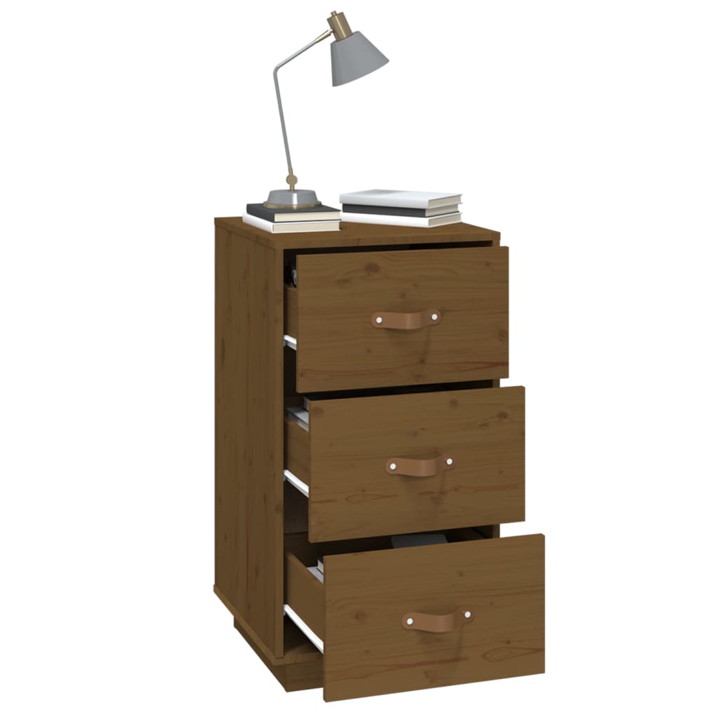 vidaXL Bedside Cabinet | Honey Brown | Solid Pine Wood | 40x40x75 cm