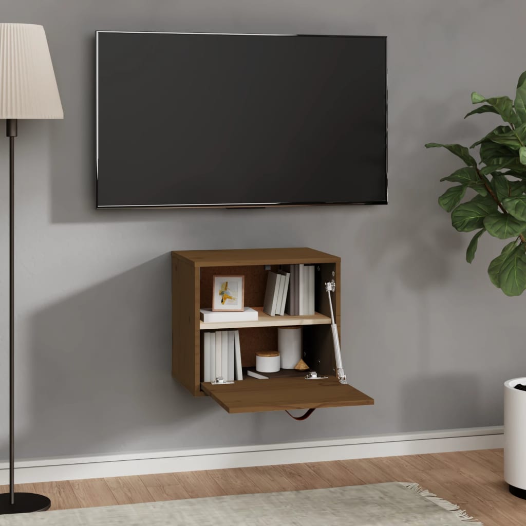 vidaXL Wall Cabinet Honey Brown 40x30x35 cm Solid Wood Pine