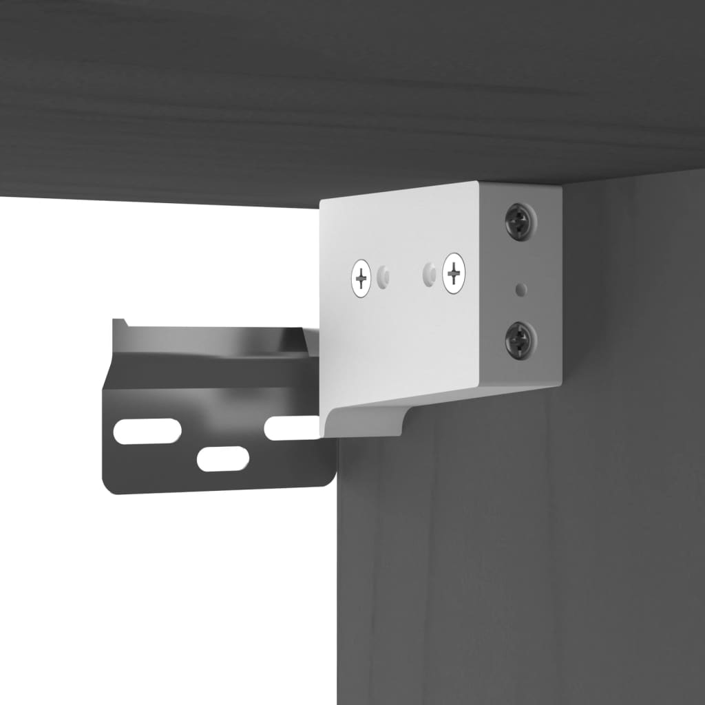 vidaXL Wall Cabinet Grey 60x30x35 cm Solid Wood Pine