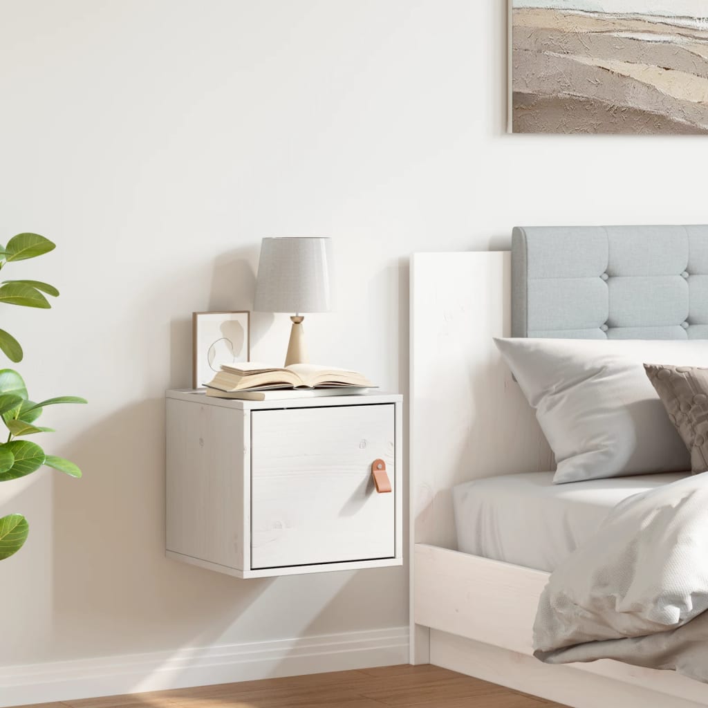 vidaXL Wall Cabinet White 31.5x30x30 cm Solid Wood Pine