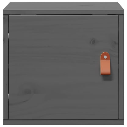 vidaXL Wall Cabinet Grey 31.5x30x30 cm Solid Wood Pine