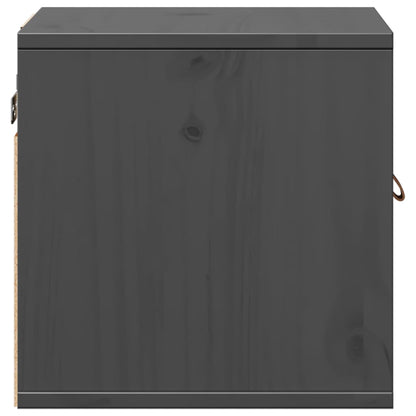 vidaXL Wall Cabinet Grey 31.5x30x30 cm Solid Wood Pine