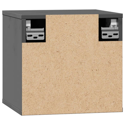 vidaXL Wall Cabinet Grey 31.5x30x30 cm Solid Wood Pine