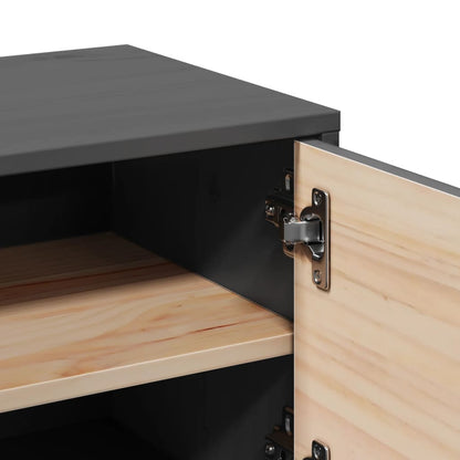 vidaXL Wall Cabinet Grey 31.5x30x30 cm Solid Wood Pine