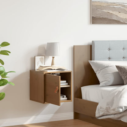vidaXL Wall Cabinet Honey Brown 31.5x30x30 cm Solid Wood Pine