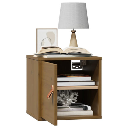 vidaXL Wall Cabinet Honey Brown 31.5x30x30 cm Solid Wood Pine
