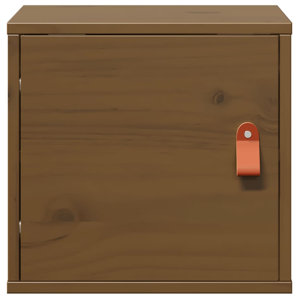 vidaXL Wall Cabinet Honey Brown 31.5x30x30 cm Solid Wood Pine