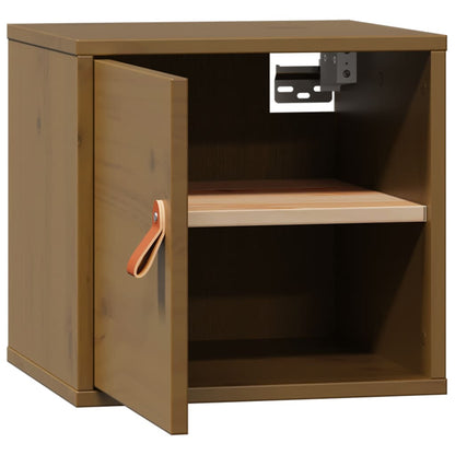 vidaXL Wall Cabinet Honey Brown 31.5x30x30 cm Solid Wood Pine