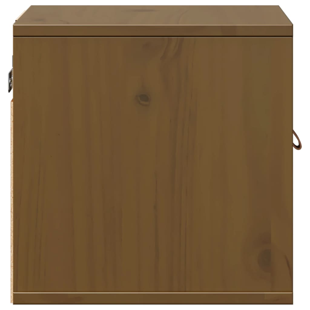vidaXL Wall Cabinet Honey Brown 31.5x30x30 cm Solid Wood Pine
