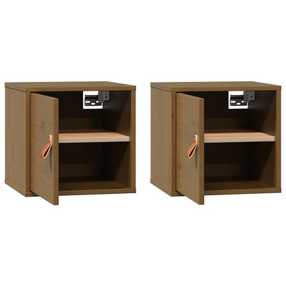 vidaXL Wall Cabinets 2 pcs Honey Brown 31,5x30x30 cm Solid Wood Pine