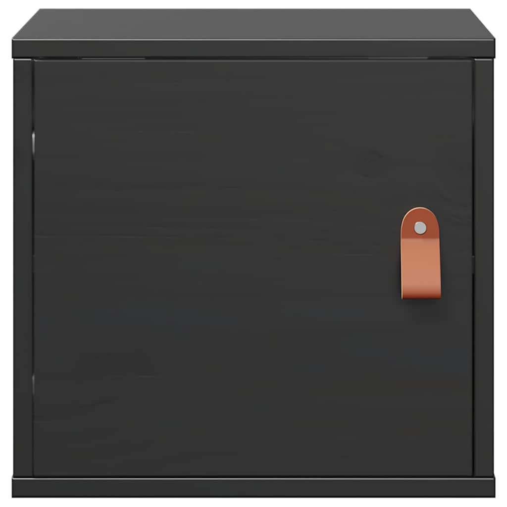 vidaXL Wall Cabinets 2 pcs Black 31,5x30x30 cm Solid Wood Pine