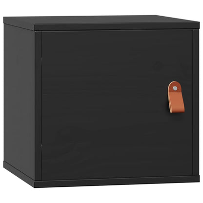 vidaXL Wall Cabinets 2 pcs Black 31.5x30x30 cm Solid Wood Pine