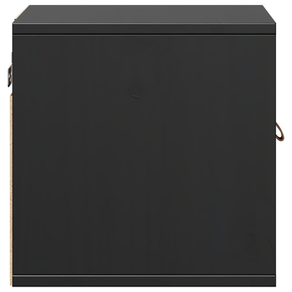vidaXL Wall Cabinets 2 pcs Black 31.5x30x30 cm Solid Wood Pine