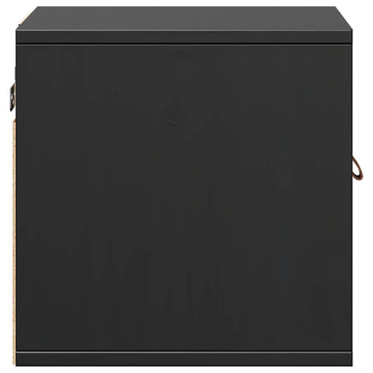 vidaXL Wall Cabinets 2 pcs Black 31,5x30x30 cm Solid Wood Pine