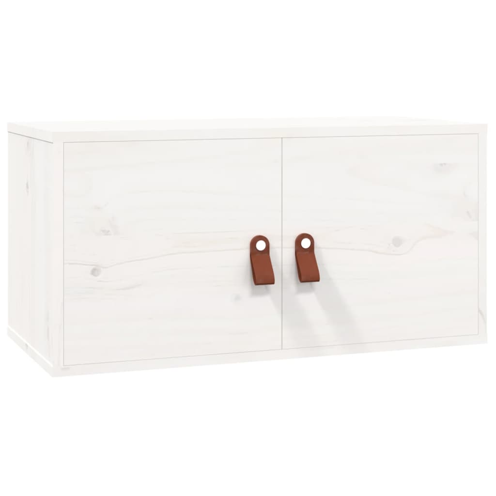 vidaXL Wall Cabinet White 60x30x30 cm Solid Wood Pine
