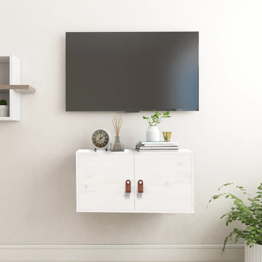 vidaXL Wall Cabinet White 60x30x30 cm Solid Wood Pine