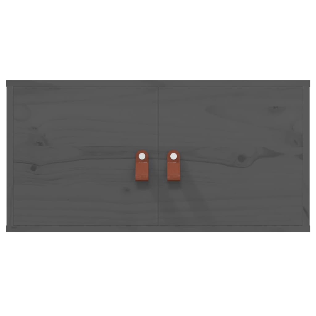 vidaXL Wall Cabinets 2 pcs Grey 60x30x30 cm Solid Wood Pine