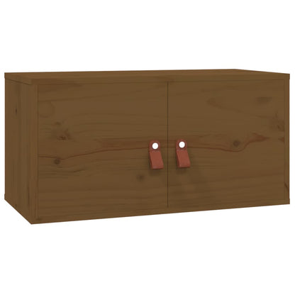 vidaXL Wall Cabinet Honey Brown 60x30x30 cm Solid Wood Pine