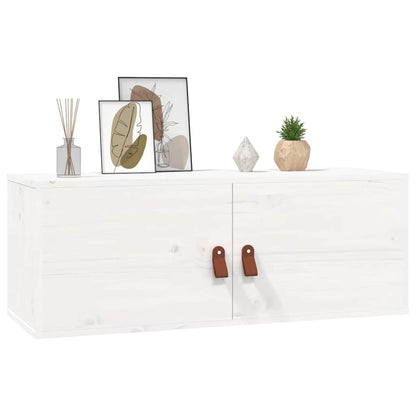 vidaXL Wall Cabinet White 80x30x30 cm Solid Wood Pine