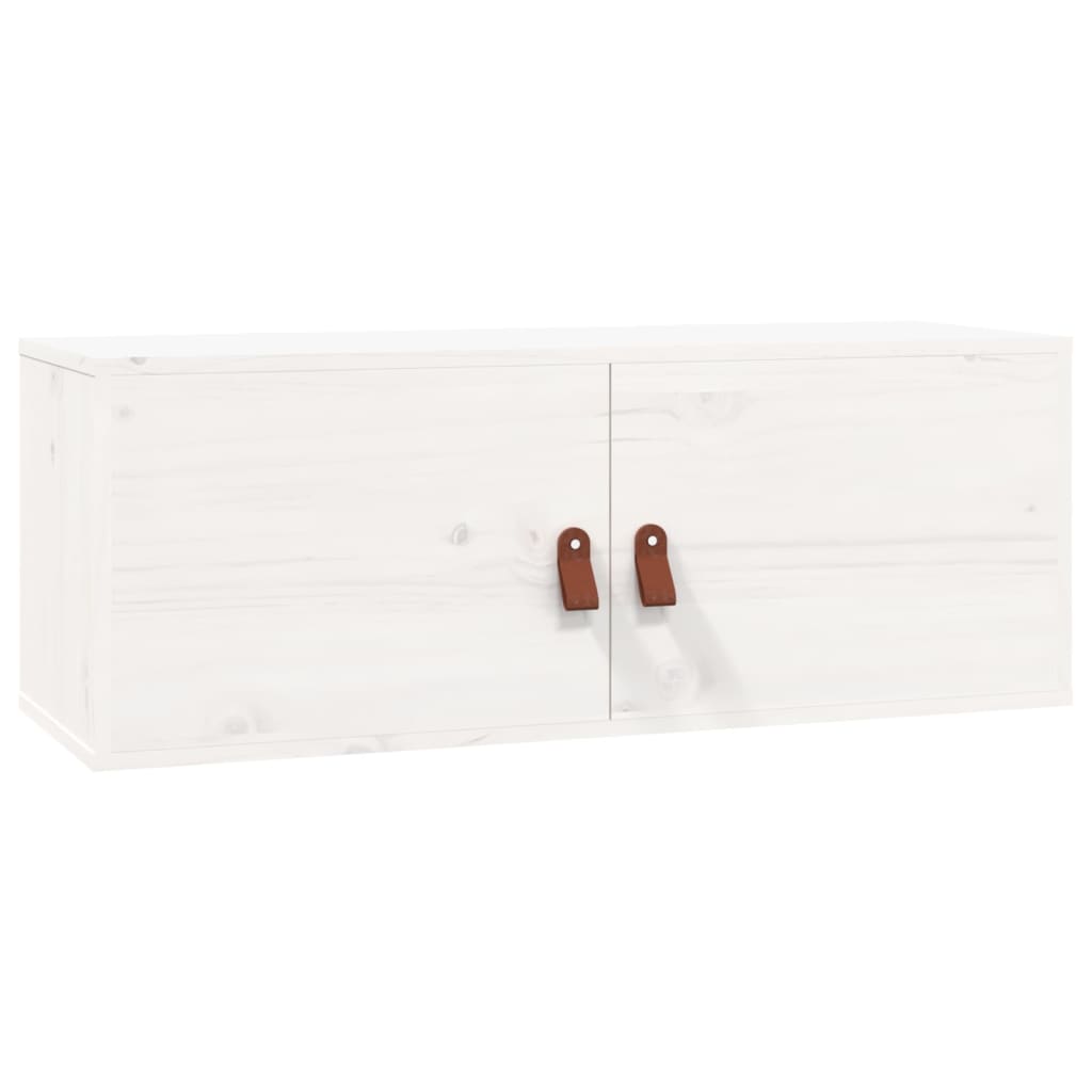vidaXL Wall Cabinets 2 pcs White 80x30x30 cm Solid Wood Pine