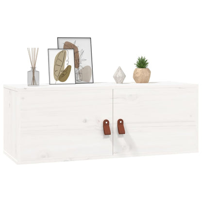 vidaXL Wall Cabinets 2 pcs White 80x30x30 cm Solid Wood Pine