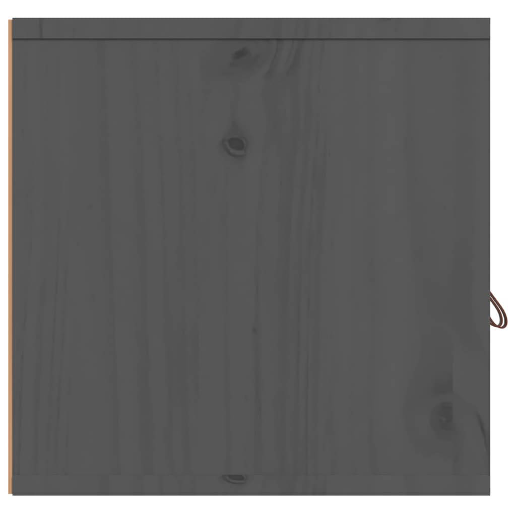 vidaXL Wall Cabinets 2 pcs Grey 80x30x30 cm Solid Wood Pine