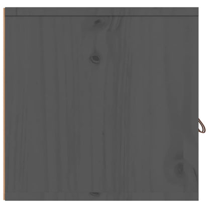 vidaXL Wall Cabinets 2 pcs Grey 80x30x30 cm Solid Wood Pine