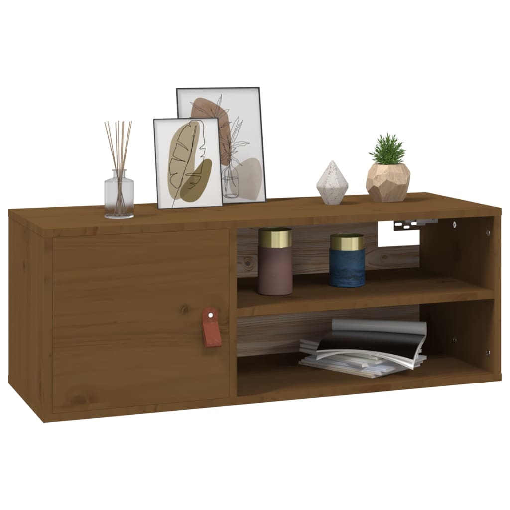 vidaXL Wall Cabinets 2 pcs Honey Brown 80x30x30 cm Solid Wood Pine