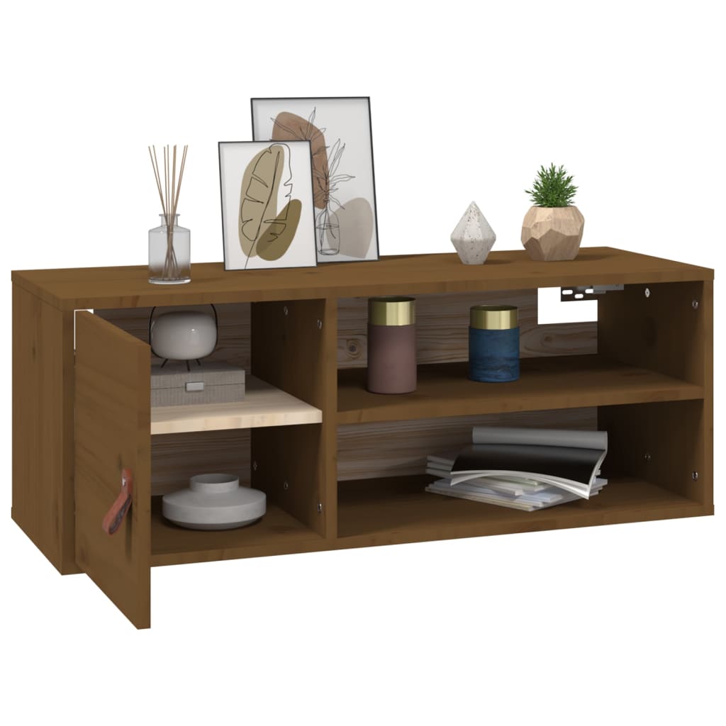 vidaXL Wall Cabinets 2 pcs Honey Brown 80x30x30 cm Solid Wood Pine