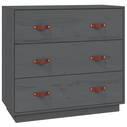 vidaXL Sideboard Grey 80x40x75 cm Solid Wood Pine