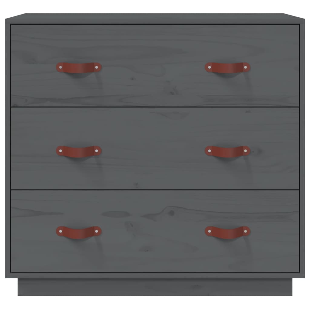 vidaXL Sideboard Grey 80x40x75 cm Solid Wood Pine