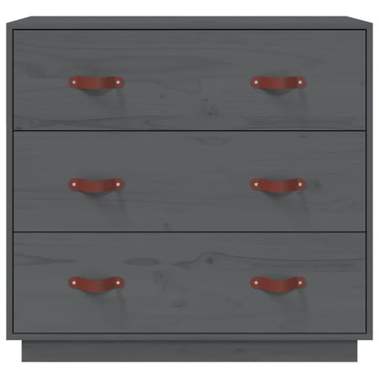 vidaXL Sideboard Grey 80x40x75 cm Solid Wood Pine