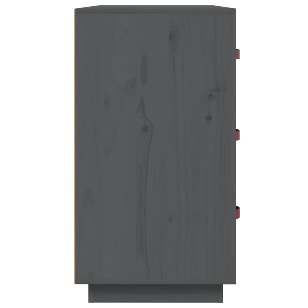 vidaXL Sideboard Grey 80x40x75 cm Solid Wood Pine