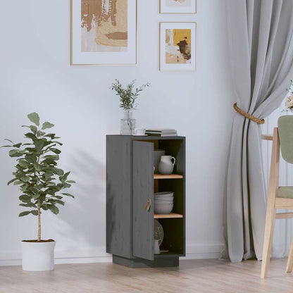 vidaXL Sideboard Grey 34x40x75 cm Solid Wood Pine