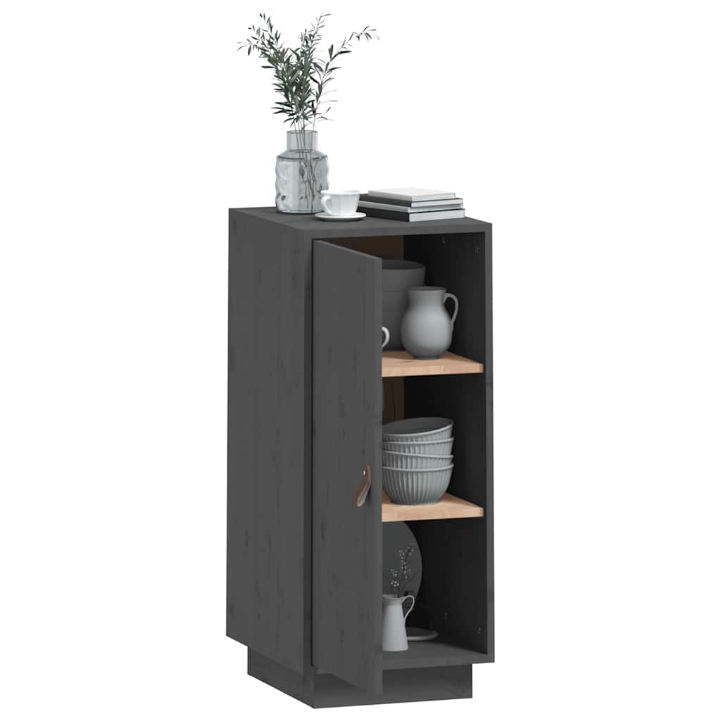 vidaXL Sideboard Grey 34x40x75 cm Solid Wood Pine