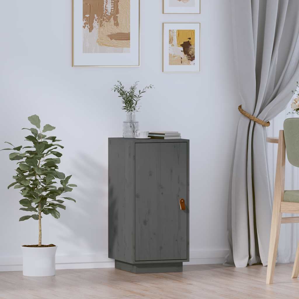 vidaXL Sideboard Grey 34x40x75 cm Solid Wood Pine