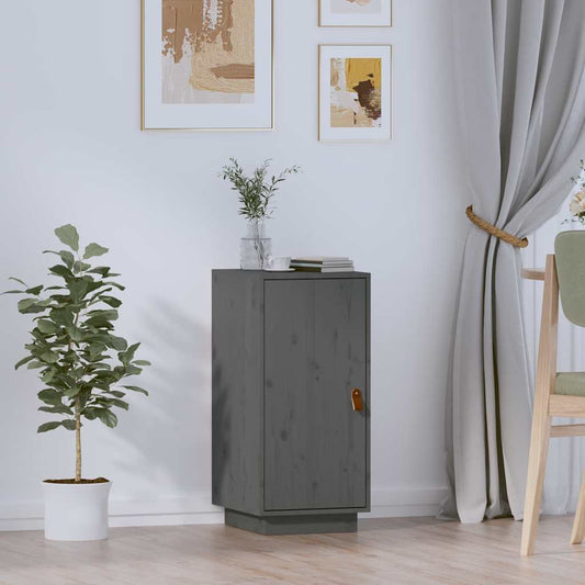 vidaXL Sideboard Grey 34x40x75 cm Solid Wood Pine
