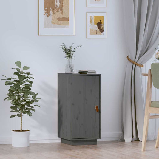 vidaXL Sideboard Grey 34x40x75 cm Solid Wood Pine