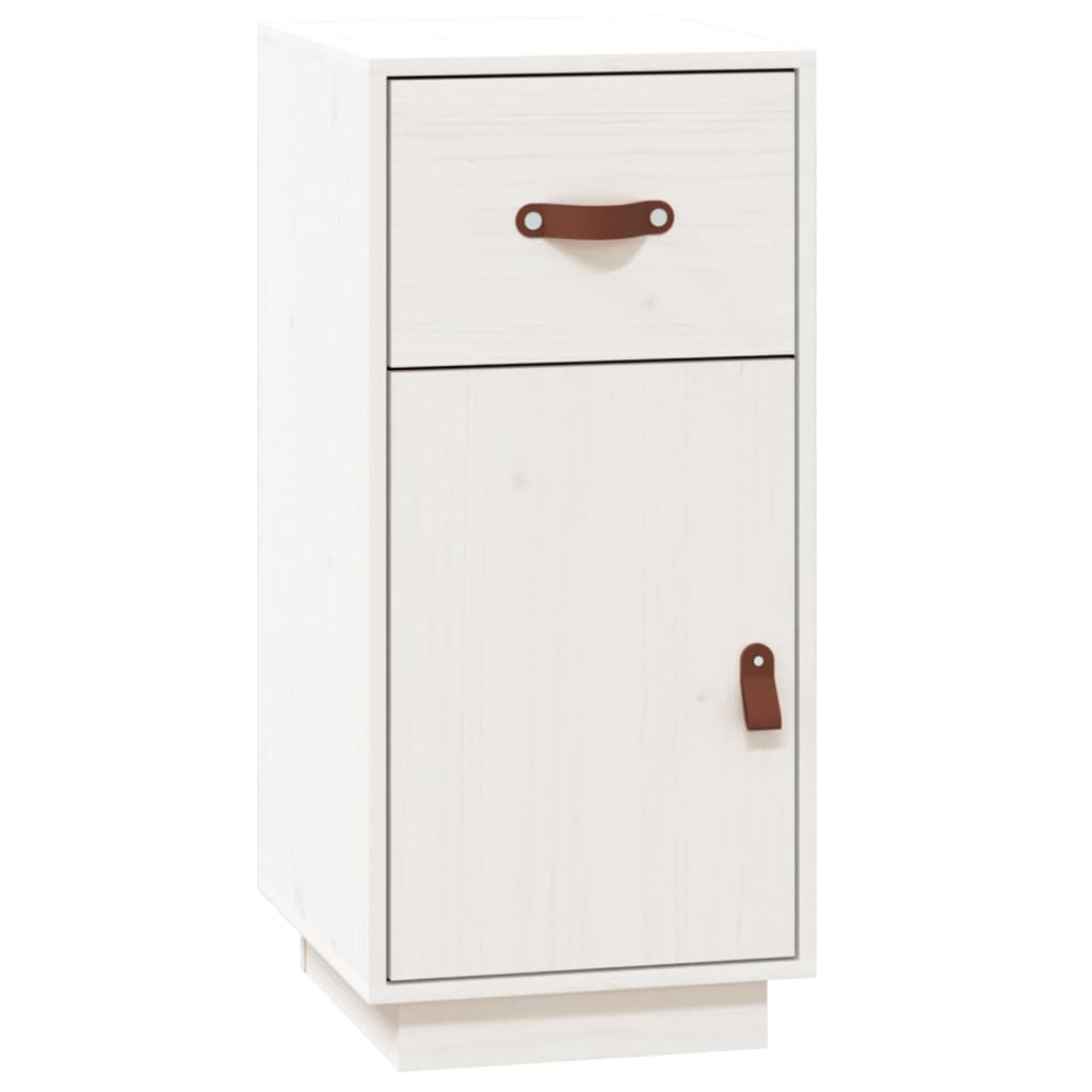 vidaXL Sideboard White 34x40x75 cm Solid Wood Pine