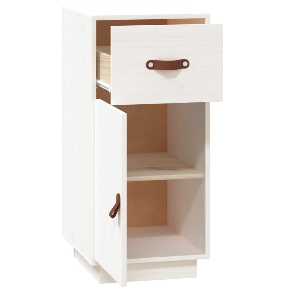 vidaXL Sideboard White 34x40x75 cm Solid Wood Pine